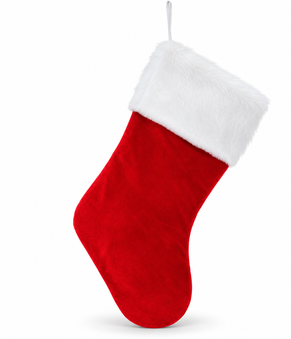 Super Soft Red Christmas Stocking 50 cm