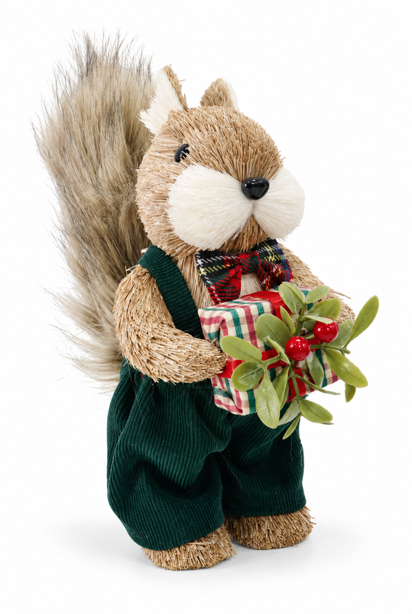 Tartan Dressed Christmas Squirrel – 22cm