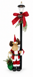 Plush Christmas Character with Light Up Lamppost – 110cm