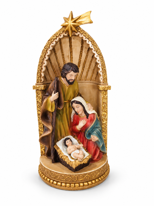 Resin Holy Family Dome Scene