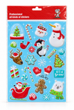 Embossed Christmas Sticker Sheet