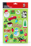Embossed Christmas Sticker Sheet