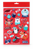 Embossed Christmas Sticker Sheet