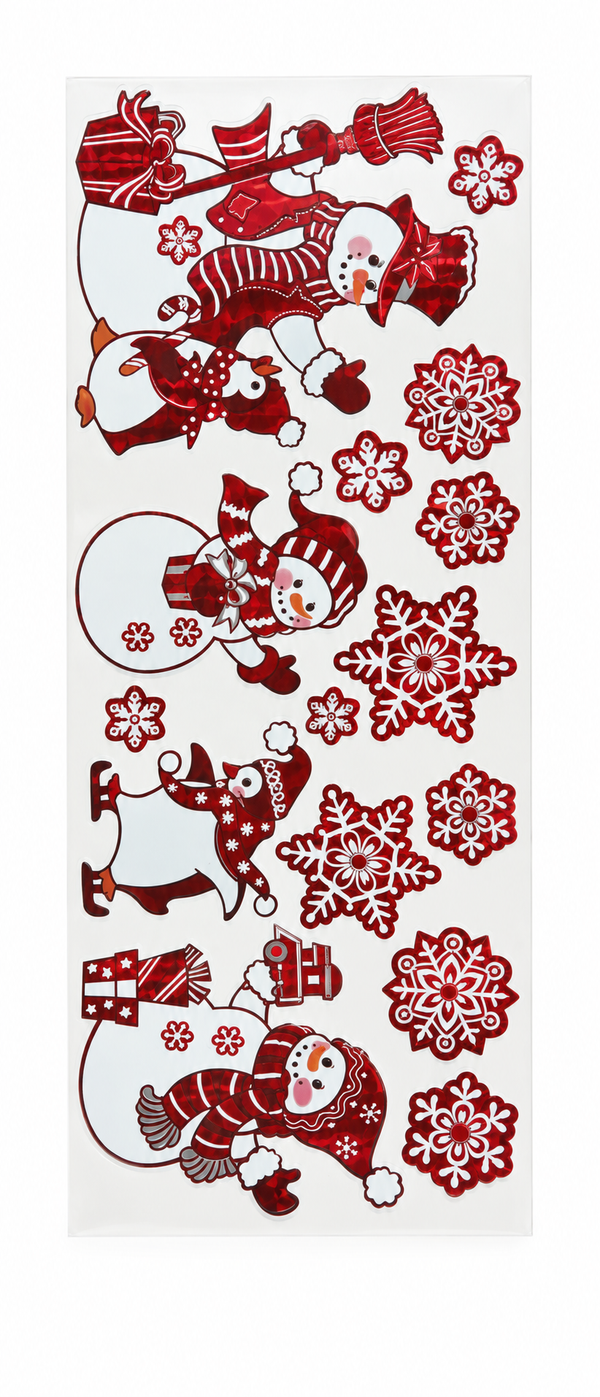 Red Laser Christmas Window Clings