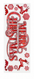 Red Laser Christmas Window Clings