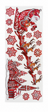 Red Laser Christmas Window Clings