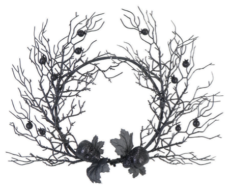 Glitter Skull Vine Wreath Assorted — XH0000079