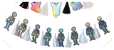 Halloween Holographic Garland 3m Assorted — XH0000117