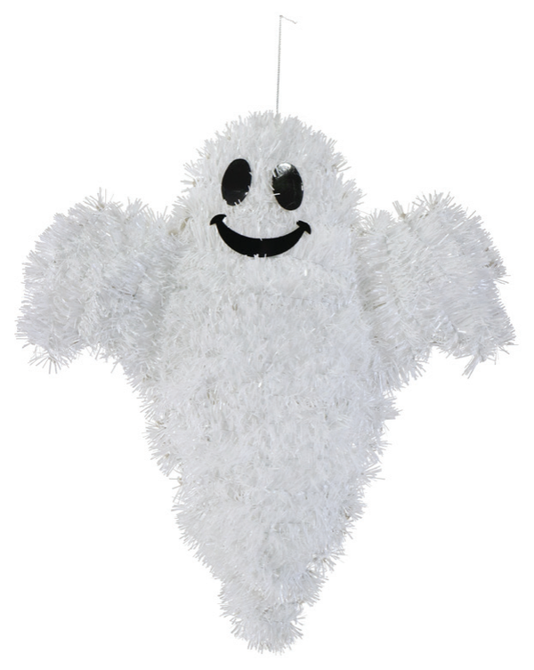 Hanging Tinsel Ghost 39cm — XH0000182