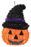 Hanging Tinsel Pumpkin 36Cmasst — XH0000183