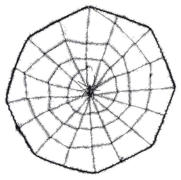 Hanging Tinsel Spider Web 30.5cm — XH0000185