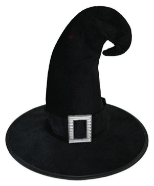 Witch Hat With Coloured Buckle Assorted — XH0000253