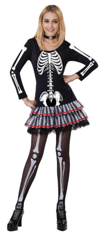 Costume Skeleton Dress Adults — XH0000323