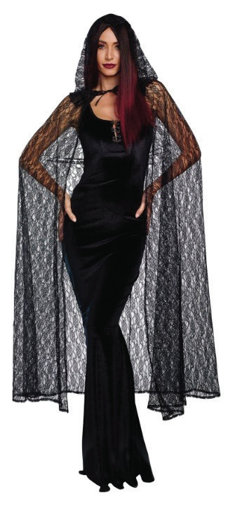 Costume Gothic Lace Cape Adults — XH0000619