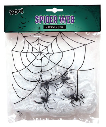 Spider Web With 4 Spiders 20g — XH0280