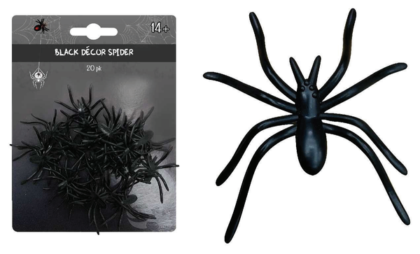 Black Spiders 4.5cm 20pk — XH5115