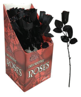 Black & White Rose 44cm — XH5582