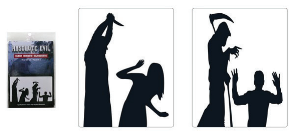 Giant Window Horror Silhouettes 2pk — XH5588