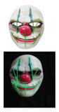 Light Up Evil Clown Mask Assorted — XH7122