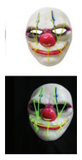 Light Up Evil Clown Mask Assorted — XH7122