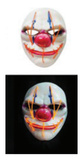 Light Up Evil Clown Mask Assorted — XH7122