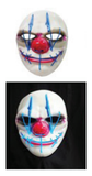 Light Up Evil Clown Mask Assorted — XH7122