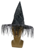 Deluxe Witches Hat With Trim Assorted — XH7410