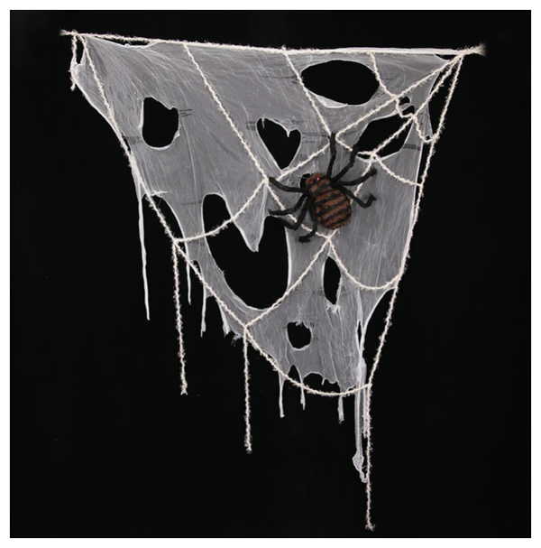 Window Decoration Spiderweb With Spider 2m — XH7692