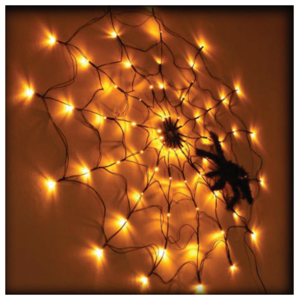 Battery Operated Spider Web Lights 64cm — XH7774