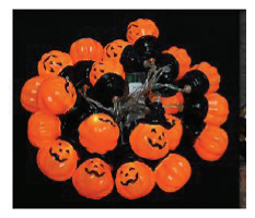 Battery Operated Halloween String Lights 3m 20pk Assorted — XH7781