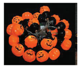 Battery Operated Halloween String Lights 3m 20pk Assorted — XH7781