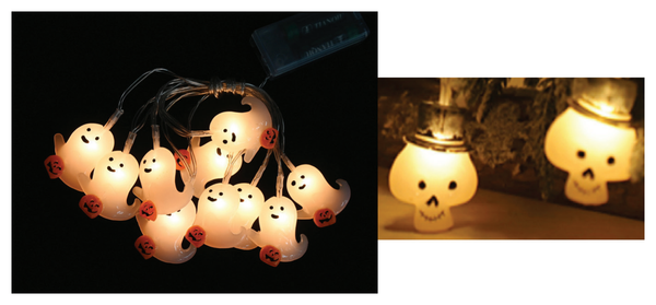 Battery Operated Halloween String Lights 1.65m 10pk Assorted — XH7782