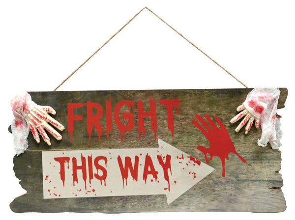 Bloody Hanging Plaque With Hands 40cm — XH7800