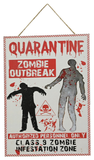 Zombie Zone Hanging Plaque 40cm Assorted — XH7801