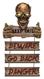 Halloween Warning Plaque 58cm Assorted — XH7803