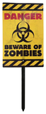 Zombie Sign Stake 58cm Assorted — XH7805