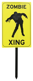 Zombie Sign Stake 58cm Assorted — XH7805