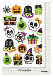 Halloween Glitter Sticker Assorted — XH7824