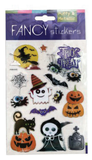 Halloween Puffy Metallic Stickers Assorted — XH7827