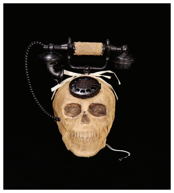 Animated Skull Telephone 22cm — XH7835