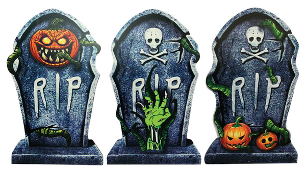 RIP Tombstone Stake 38cm 3pk — XH7891