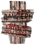 Halloween Warning Sign 36cm Assorted — XH7895