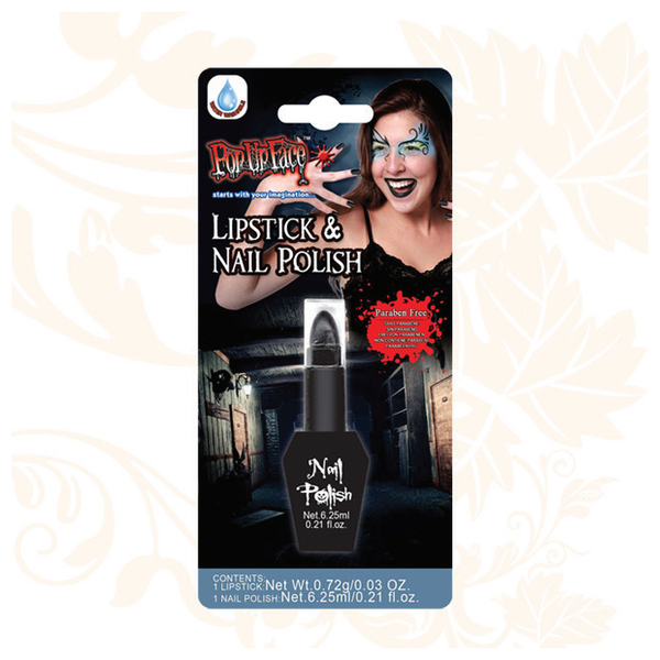 Black Lipstick & Nail Polish Set — XH7909