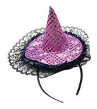 Sequin Witch Hat Headband Assorted — XH7959