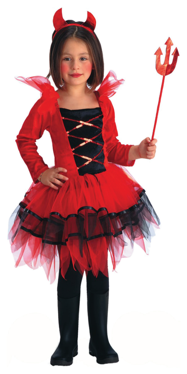 Costume Red Devil Tutu Girls — XH8014