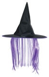 Witch Hat With Wig Assorted — XH8447