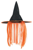 Witch Hat With Wig Assorted — XH8447