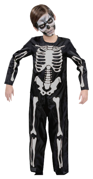 Costume Skeleton Black Jumpsuit Kids — XH8502