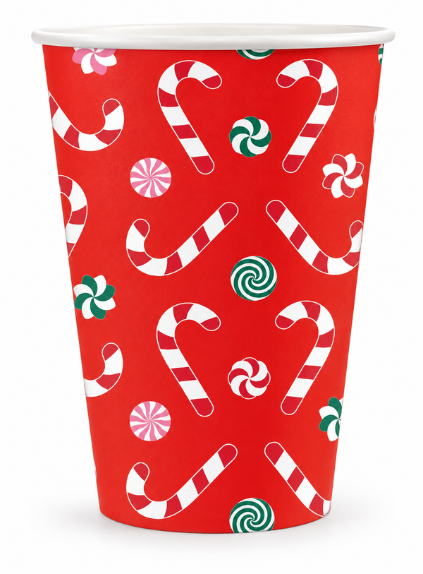 Christmas Paper Cups – 8 Pack, 250mL