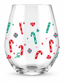 Candy Bright Christmas Stemless Glass 550 mL